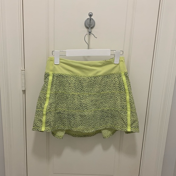 SOLD💛BNWOT ⭐️ LULULEMON PACE RIVAL SKIRT/SKORT LIME/YELLOW/GRAY DOTS-SIZE 6 REG - Picture 12 of 12